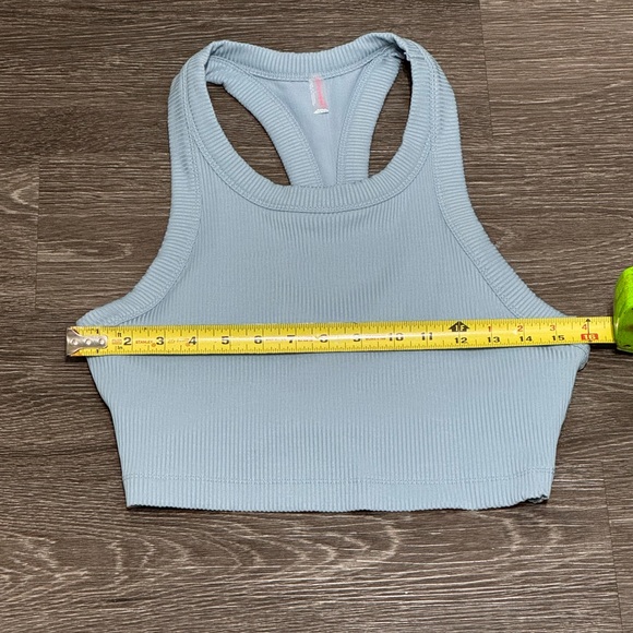 Free People Blue Ribbed Tank Top - Picture 2 of 3